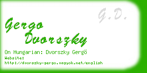 gergo dvorszky business card