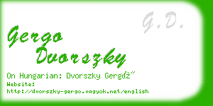 gergo dvorszky business card